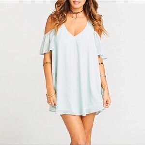 NWT Show Me Your Mumu Birdie Ruffle Dress Mint Green Size Small